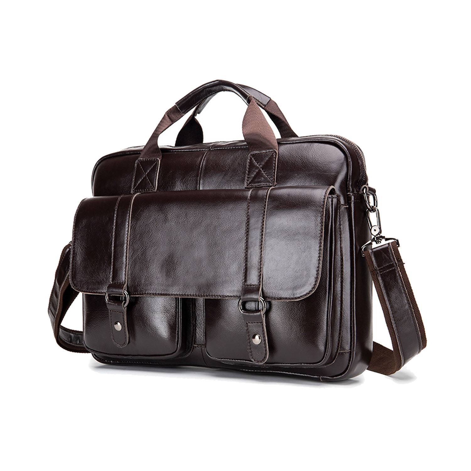 Genuine Leather Laptop Tote Bag 4