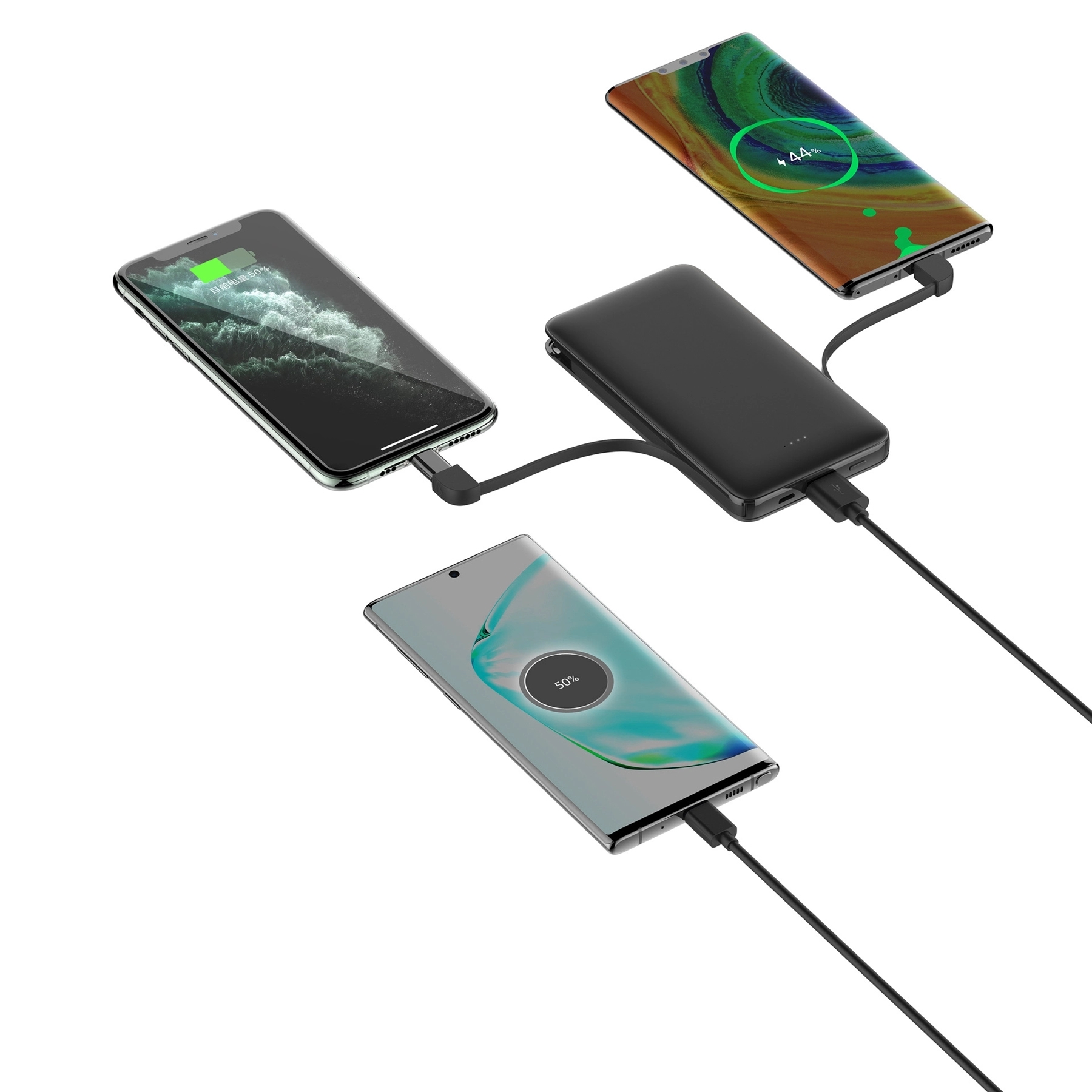 10000 mAh Power Bank with Two Built-in Cable 7
