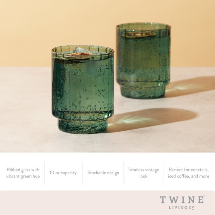 Twine Living® Malachite Optic Tumbler, set of 2 5