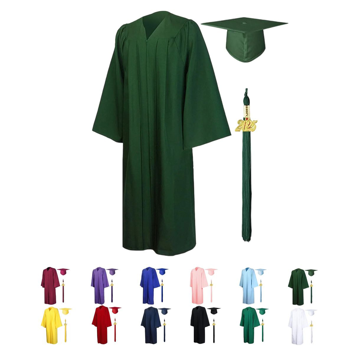 Durable Polyester Graduation Outfit with Tassel Included 12