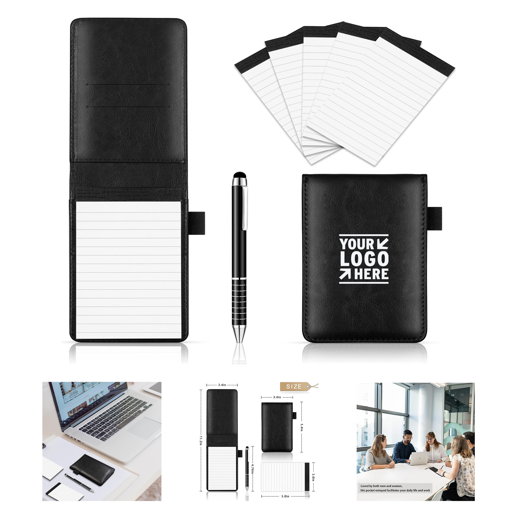 3" x 5" Pocket Notebook with Pen 1