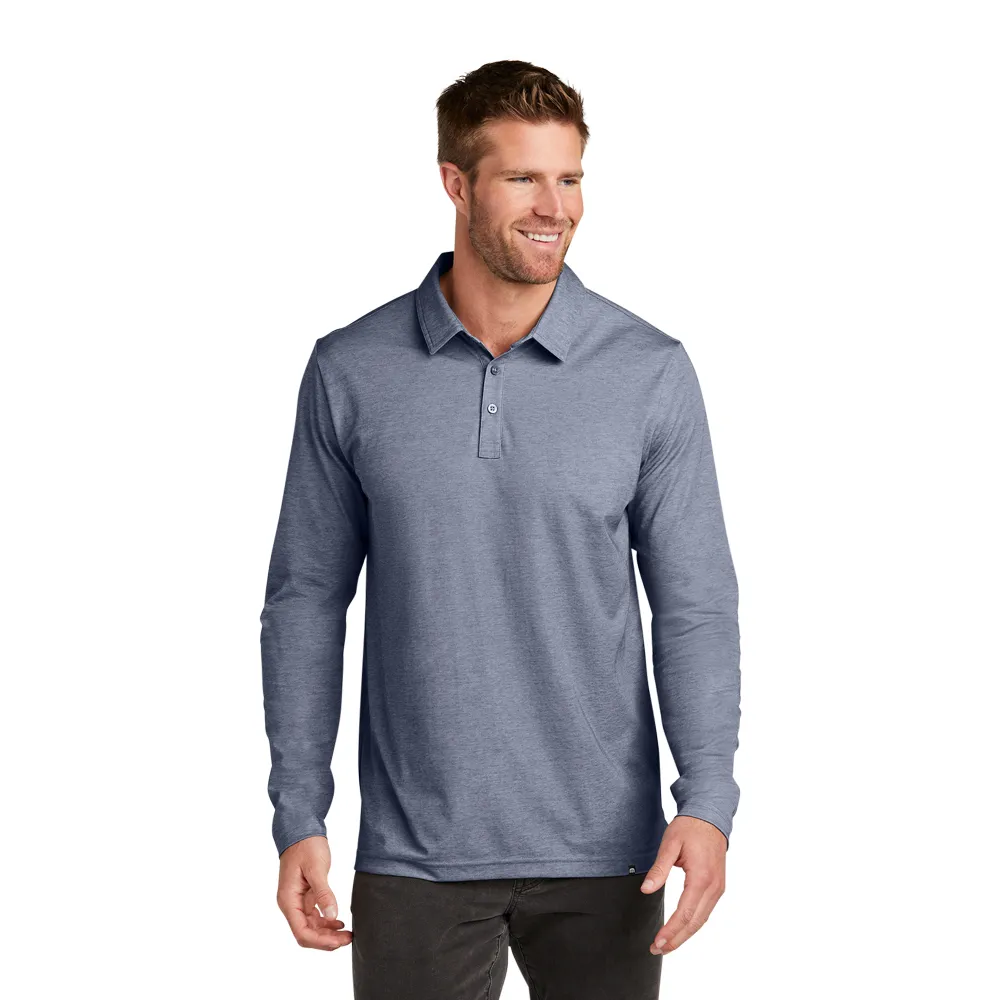 TravisMathew Oceanside Heather Long Sleeve Polo 1