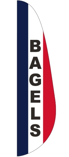 "BAGELS" 3' x 12' Message Feather Flag 1