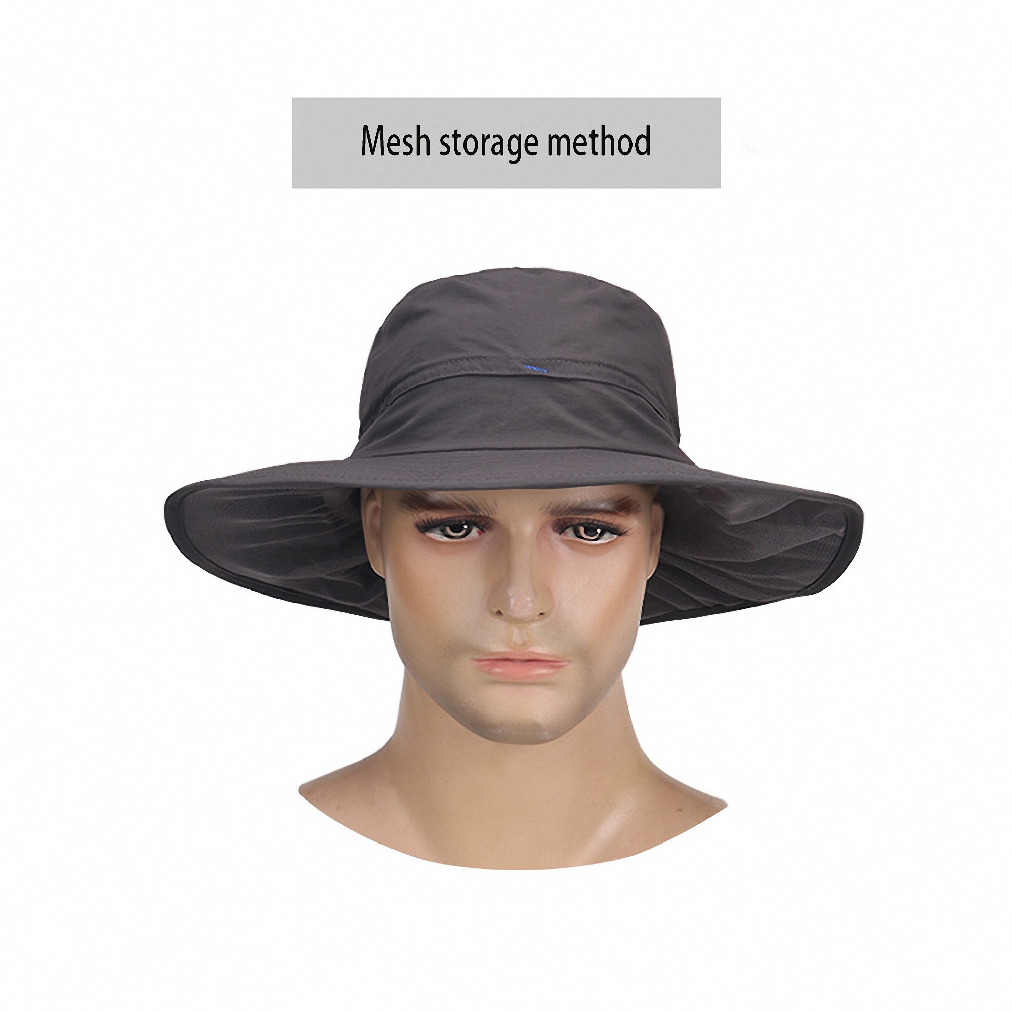 Mosquito Repellent Hat with Head Net Mesh Face Shield 3