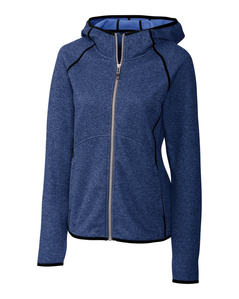 Cutter & Buck Mainsail Sweater-Knit Womens Full Zip Hooded Jacket 39