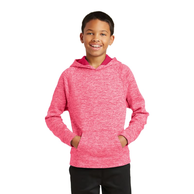Sport-Tek Youth PosiCharge Electric Heather Fleece Hooded Pullover. 15