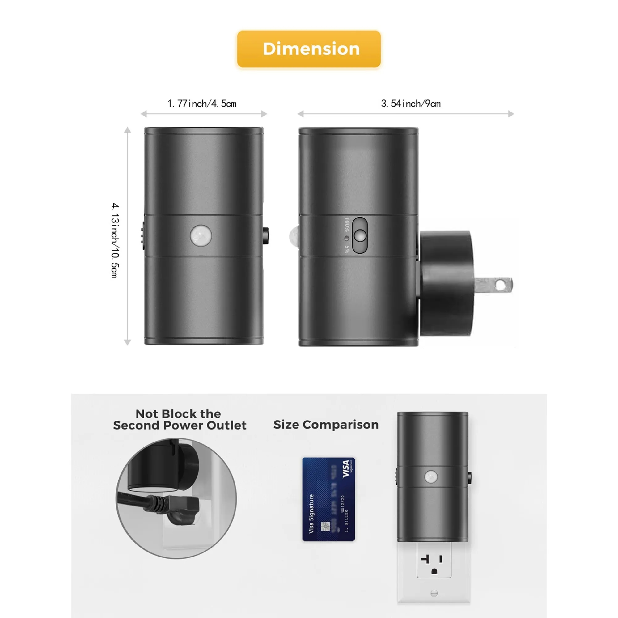 Plug in Automatic Night Light with Adjustable Brightness 6