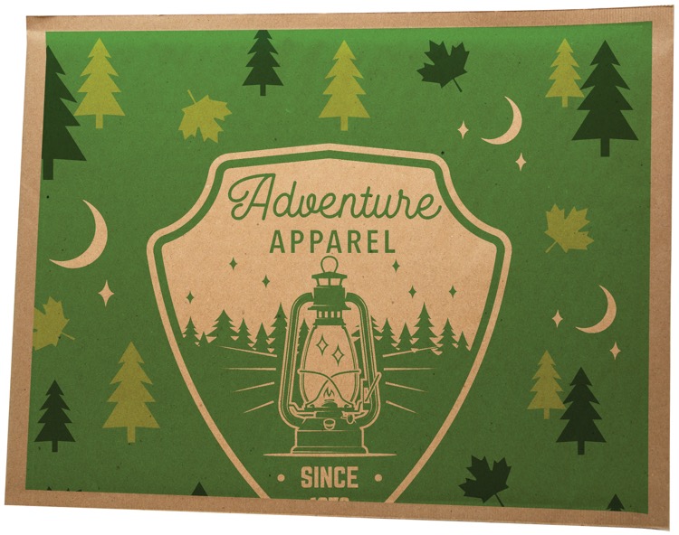 Full Color Natural Brown Paper Bubble Mailer (10.5" X 16")