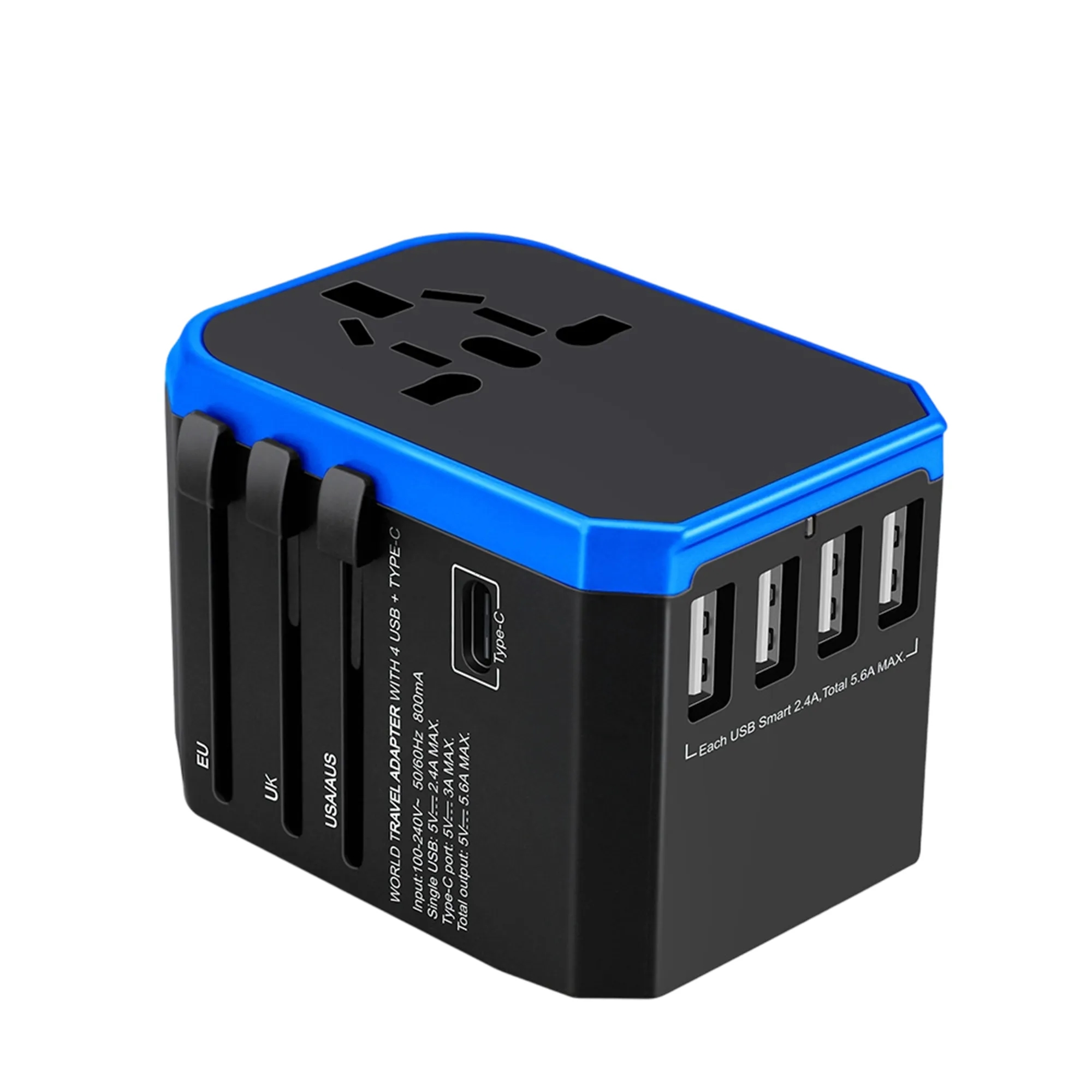 5.6A Multi-Port Charger with Type-C, 4 USB, and 8 Sockets 14