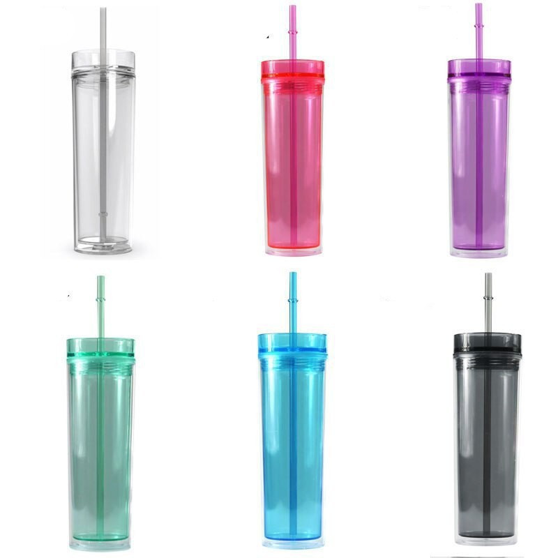 Plastic Reusable Cup With Straws 2