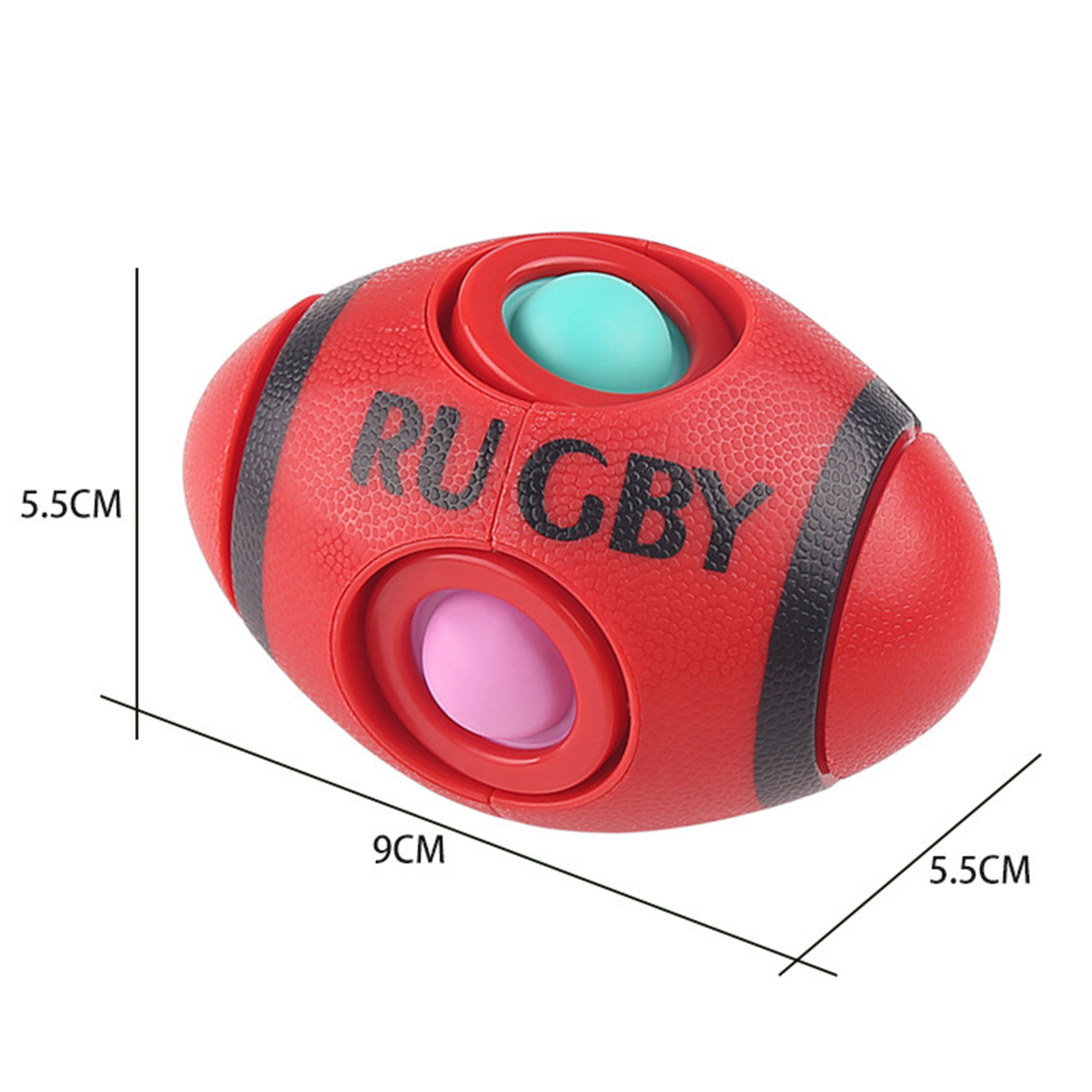 Rugby Silicone Stress Push Pop 4