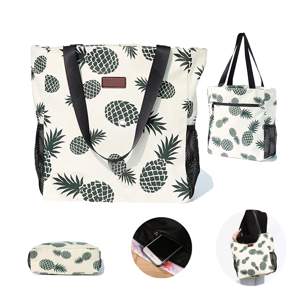 Travel beach tote bag, custom tote bag with logo imprint 5