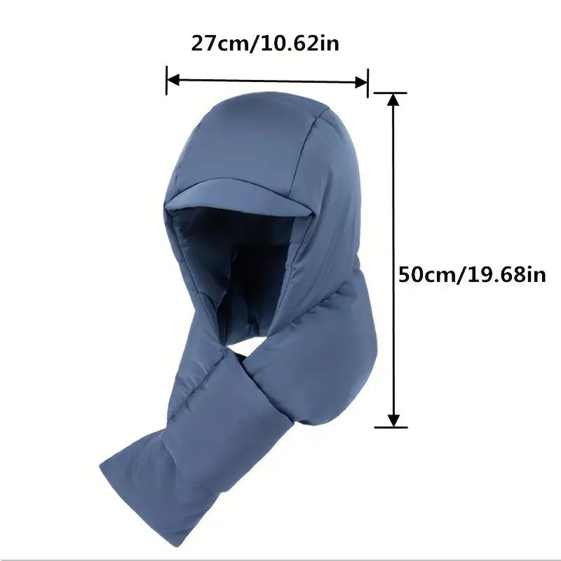Hooded Scarf Windproof Warm Pullover Hat 5