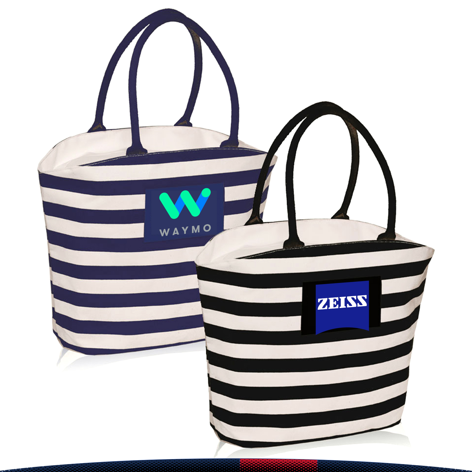Ropa Striped Tote Bags 2
