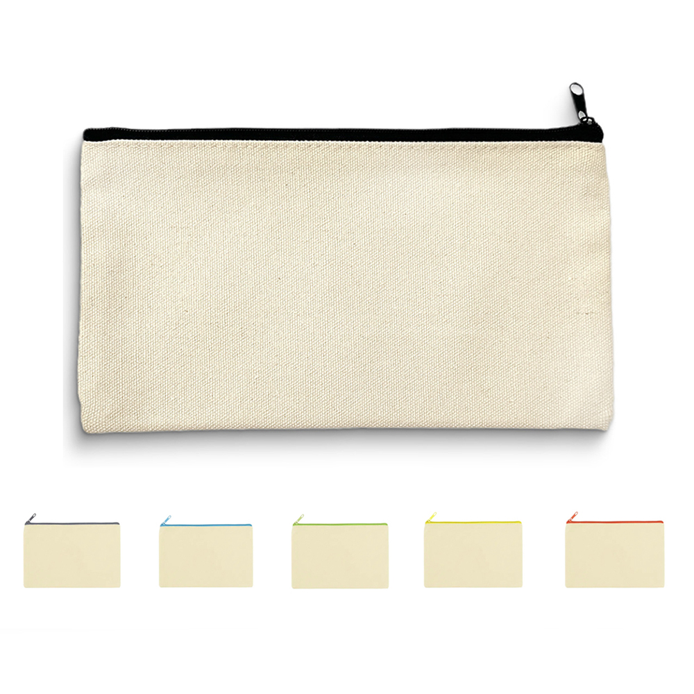 Zippered Cotton Canvas Pouch 2