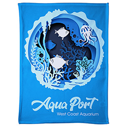 Light-Weight Brushed Fleece Blanket 30"x 40" 300GSM - Full Color 7