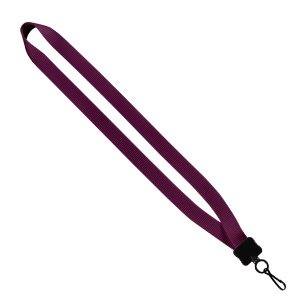 3/4" Smooth Nylon Lanyard with Plastic Clamshell, O-Ring & Metal Swivel Sna 20