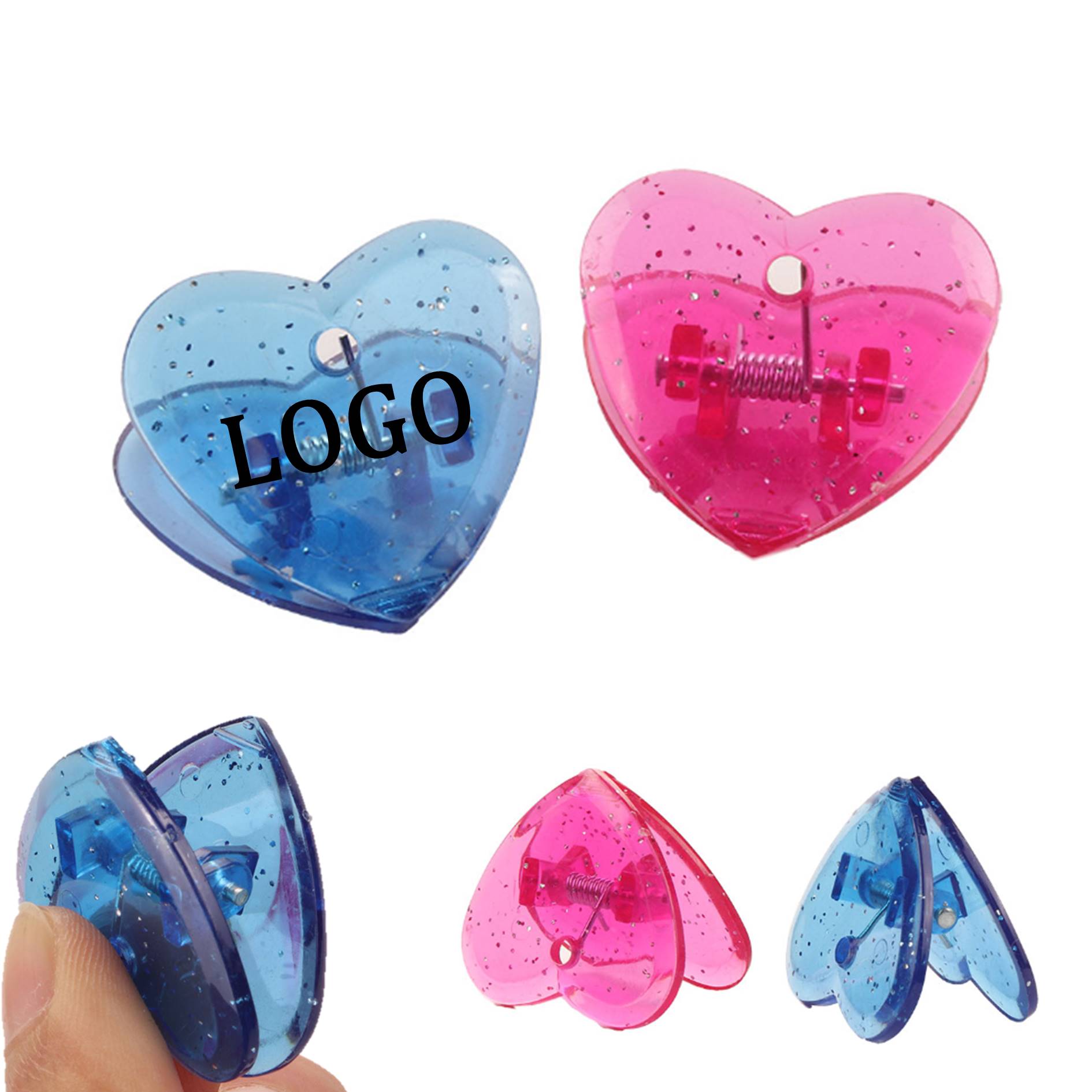 Plastic Love Heart Shape Snack Bag Clip 3