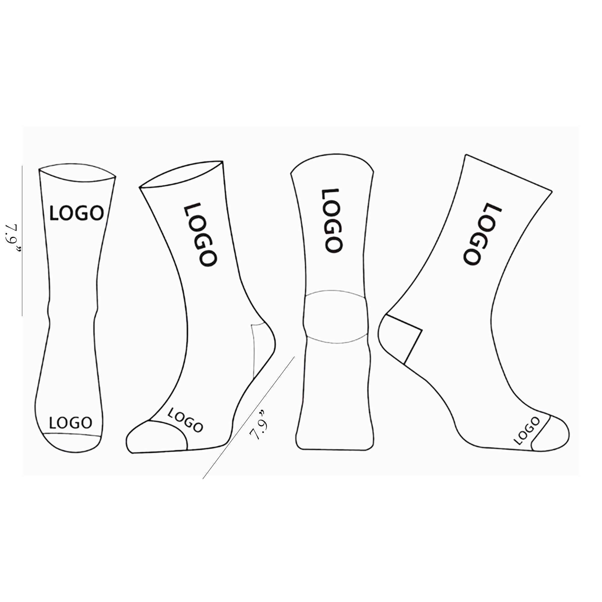 Mid - calf anti - odor and antibacterial cotton socks 1