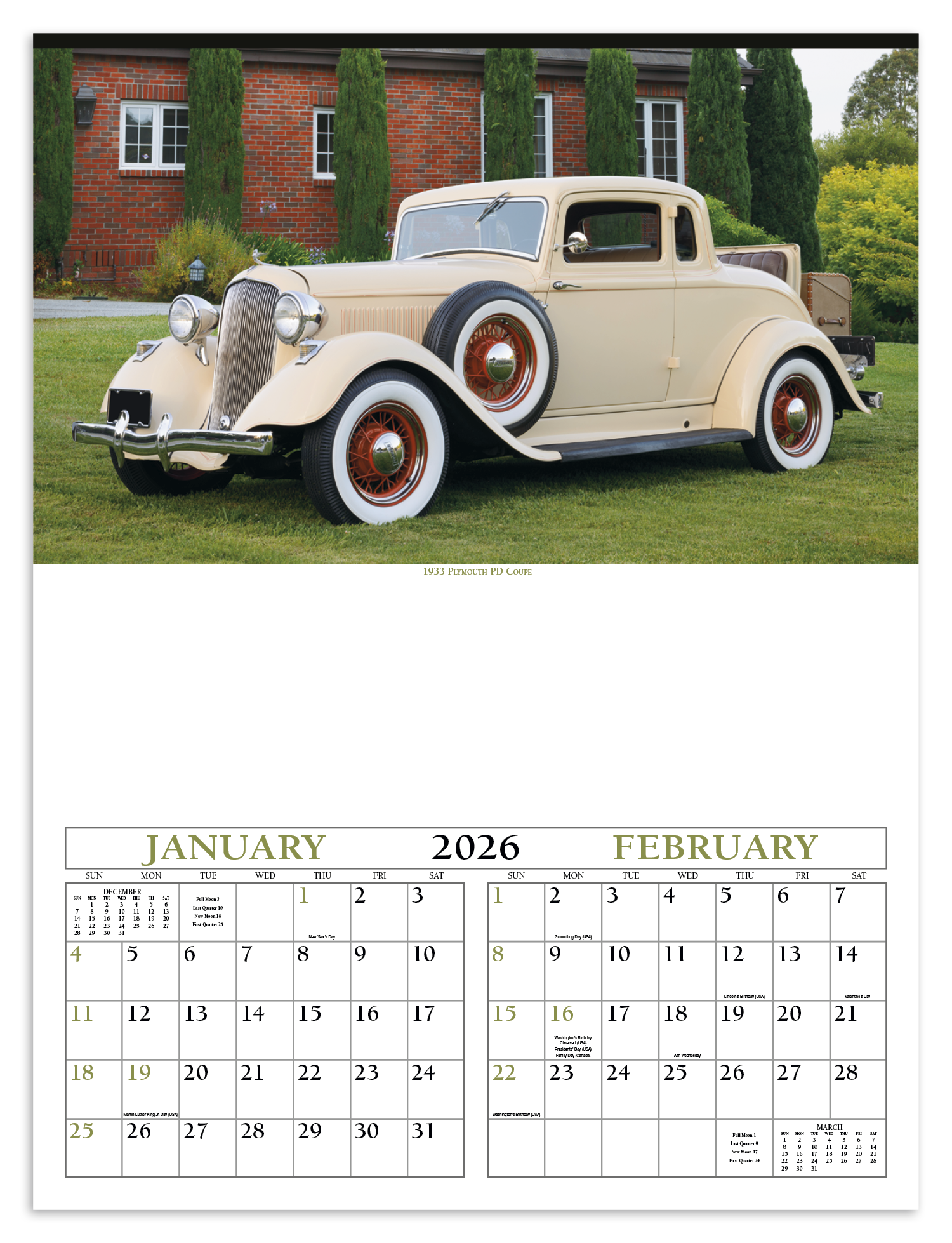 Triumph® Calendars Antique Cars Calendar 11
