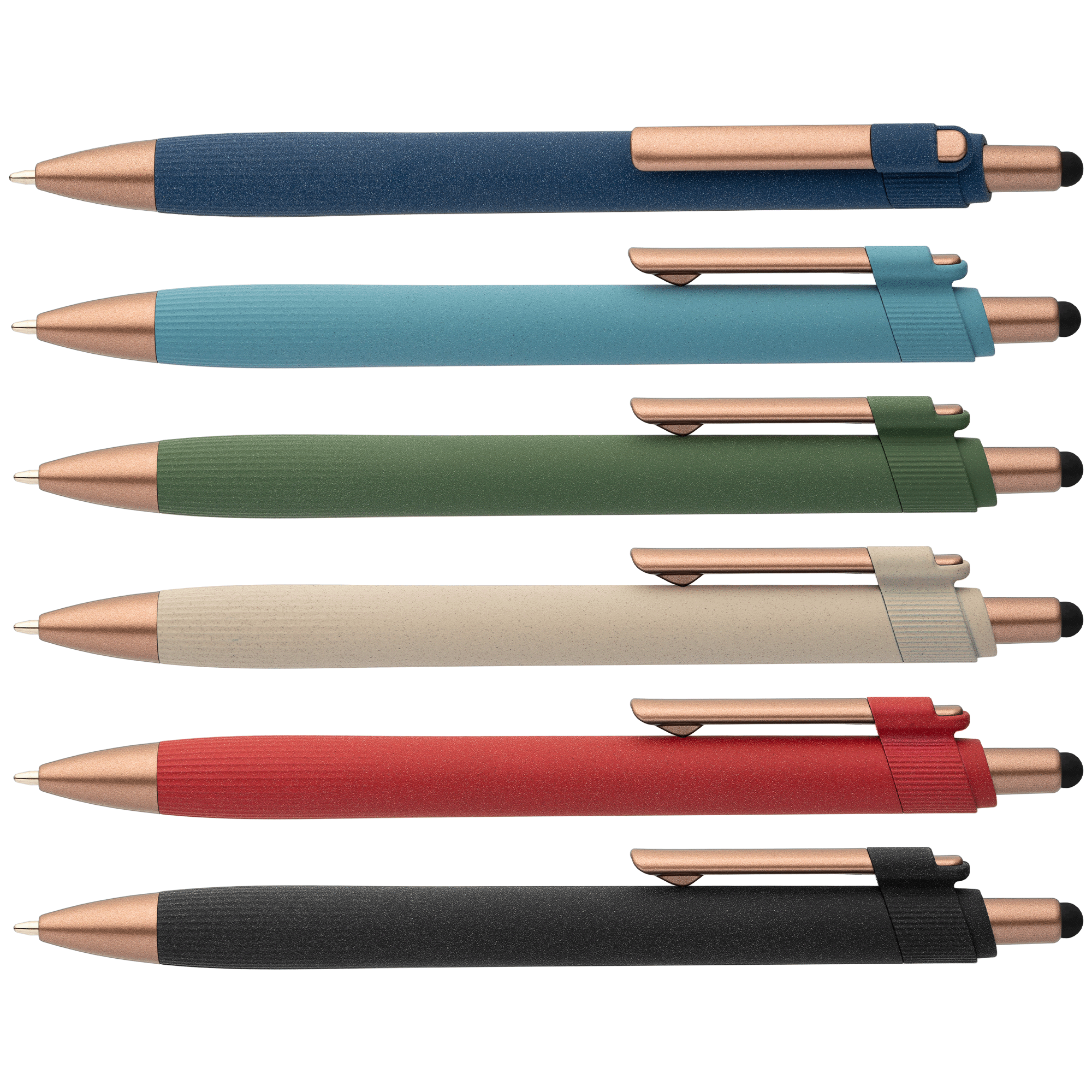 York Recycled Plastic Bronze Trim Stylus Ballpoint Pen 25