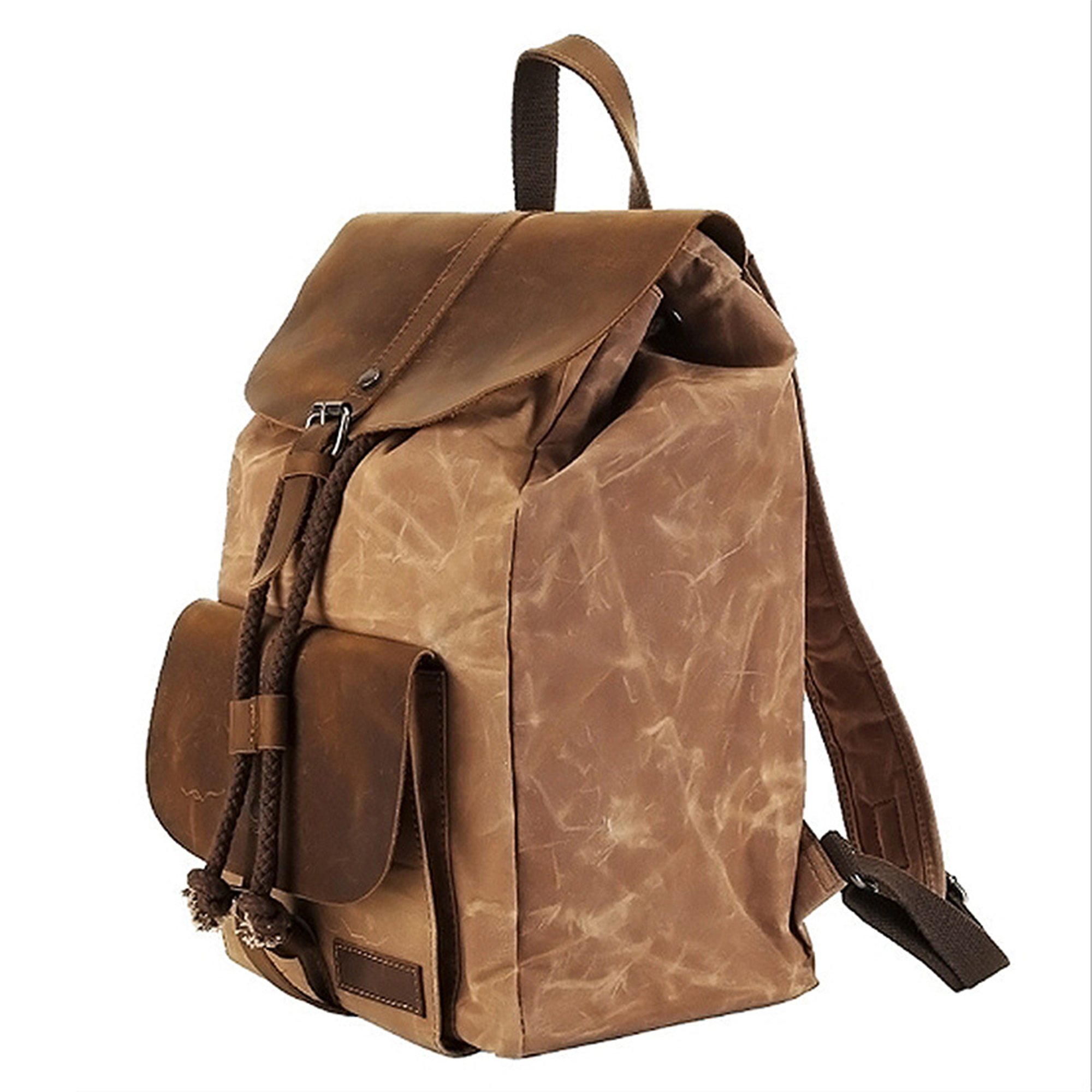 Cowhide Outdoor Men'S Waterproof Leisure Backpack 7