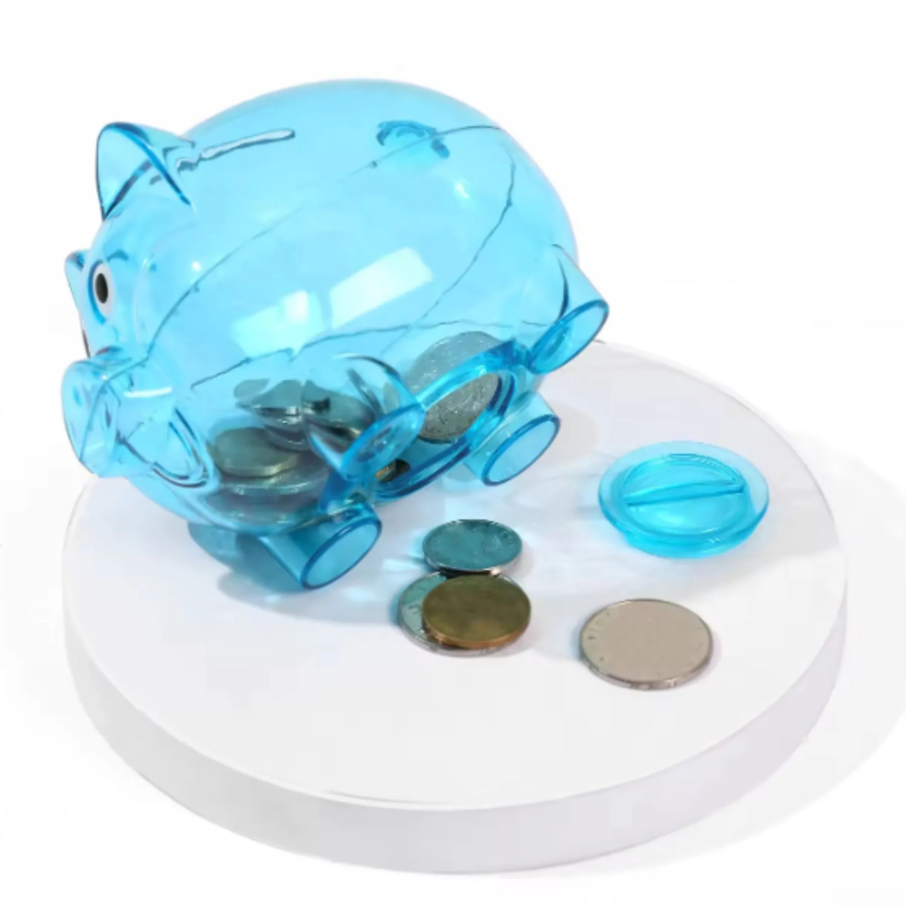 Mini Clear Piggy Coin Money Bank 6