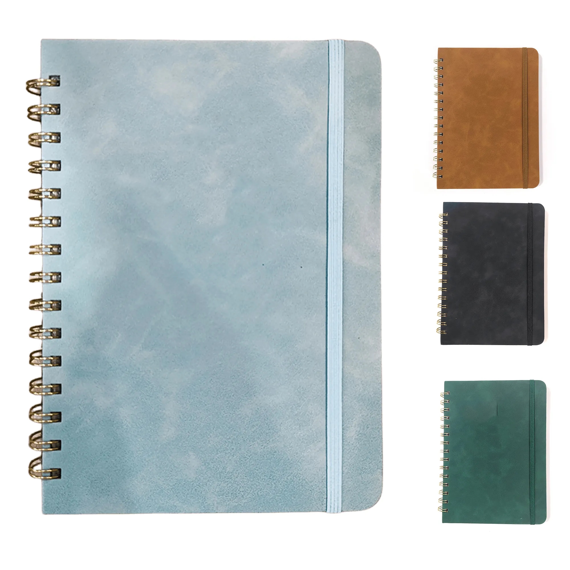 A5 Elastic Closure Spiral Notebook