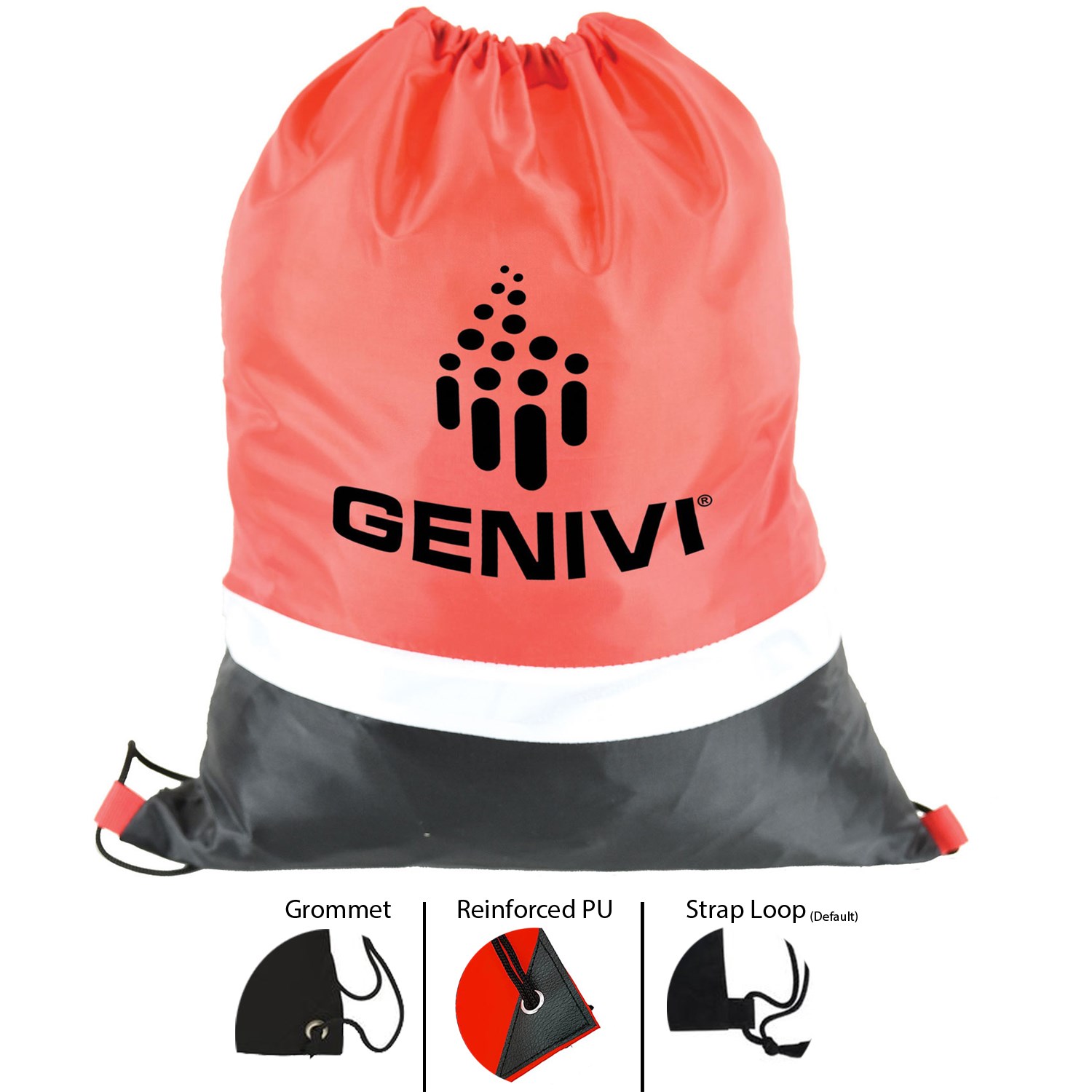 Gym Dual Color Team Bags Three-Tone Drawstring Backpack 4