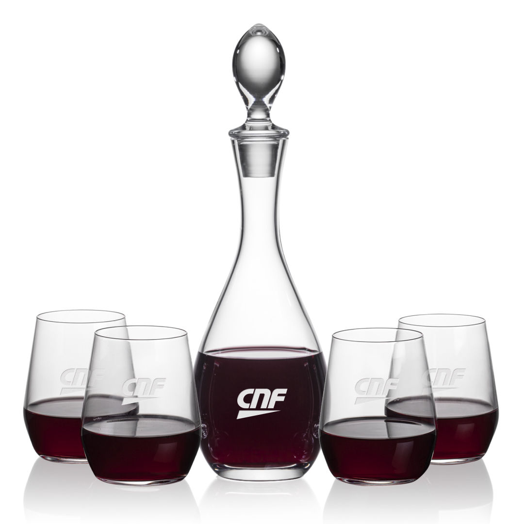 Malvern Decanter & Germain Stemless Wine 2
