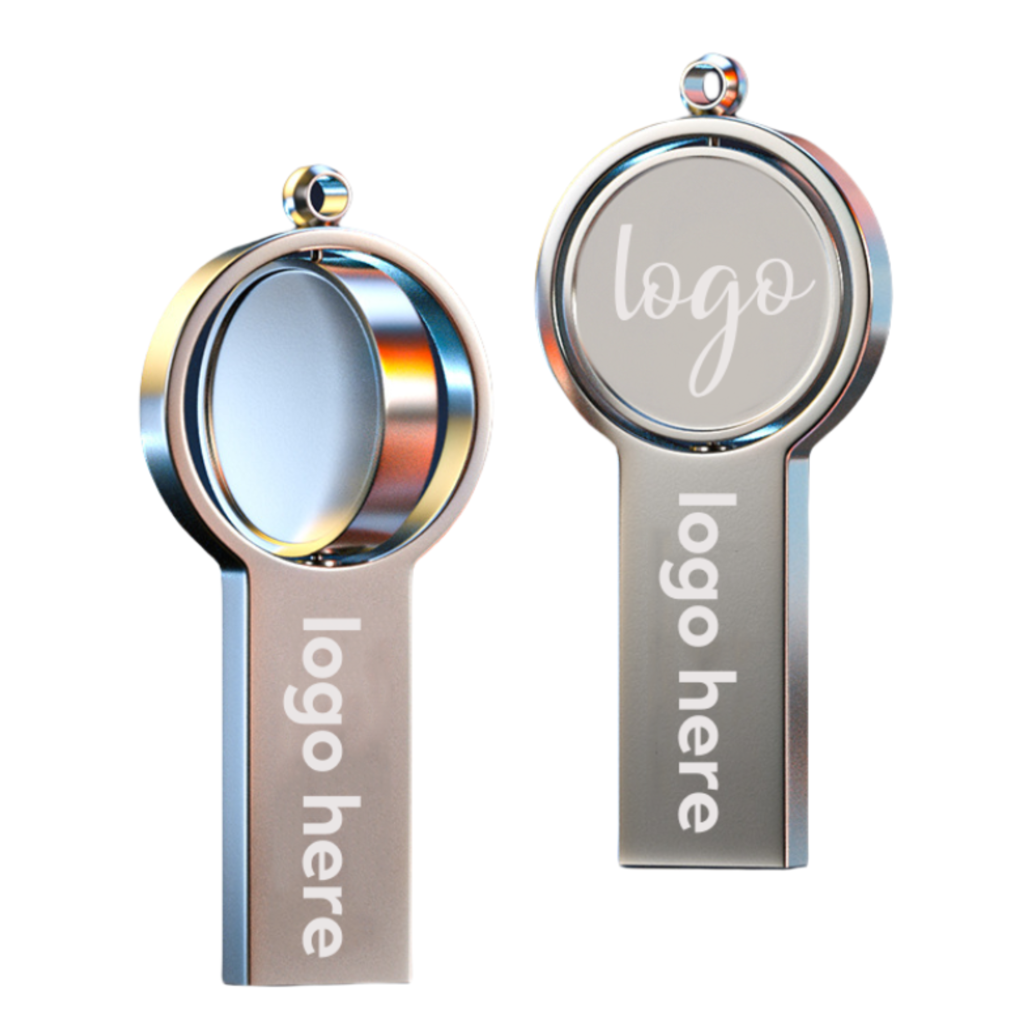 Rotating USB Gift Set-A+Chip,Metal Box & Free Design (50 MOQ) 1