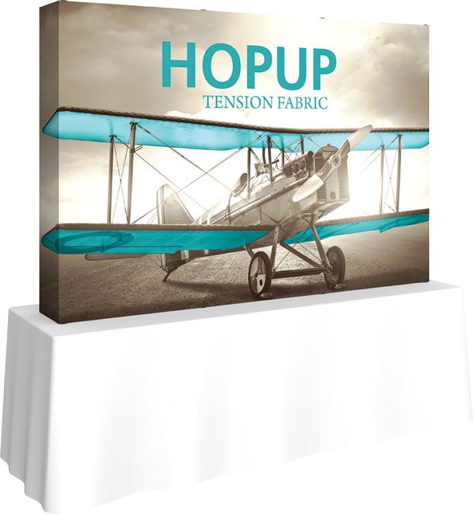 Hopup 8ft Straight Tabletop Display & Fitted Graphic