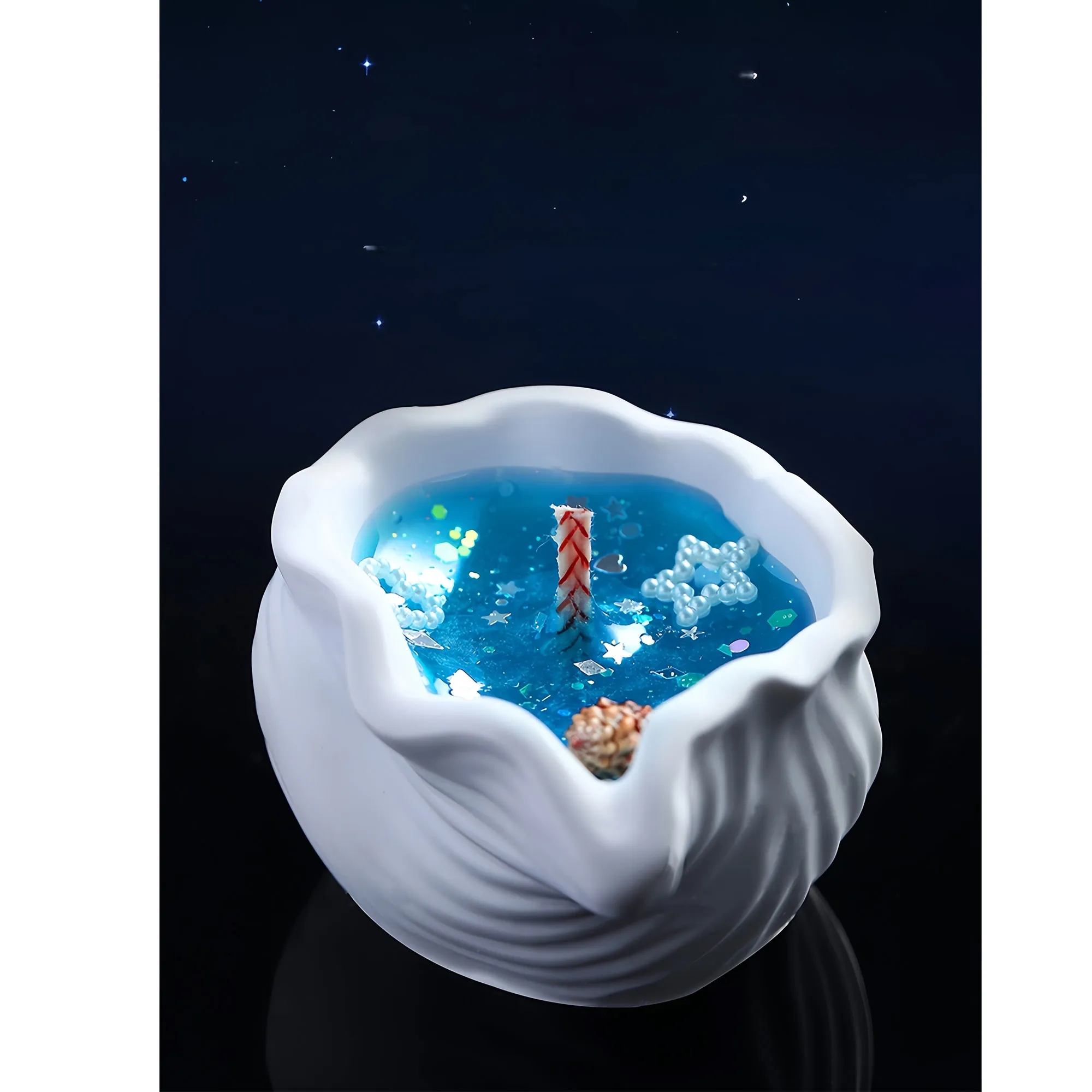Elegant Seashell Scented Candle Gift Set 4