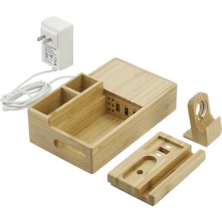 Bamboo Fast Wirelsss Charging Dock Station 8