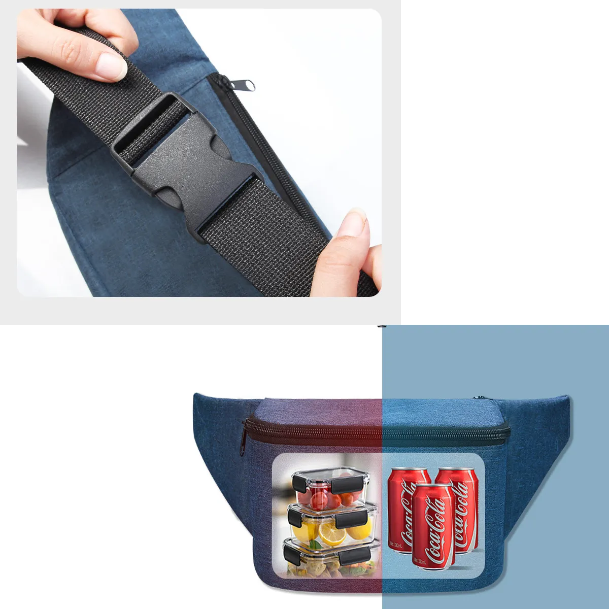 Travel Outdoor Insulated Camping Cooler Lunch Fanny Pack 5