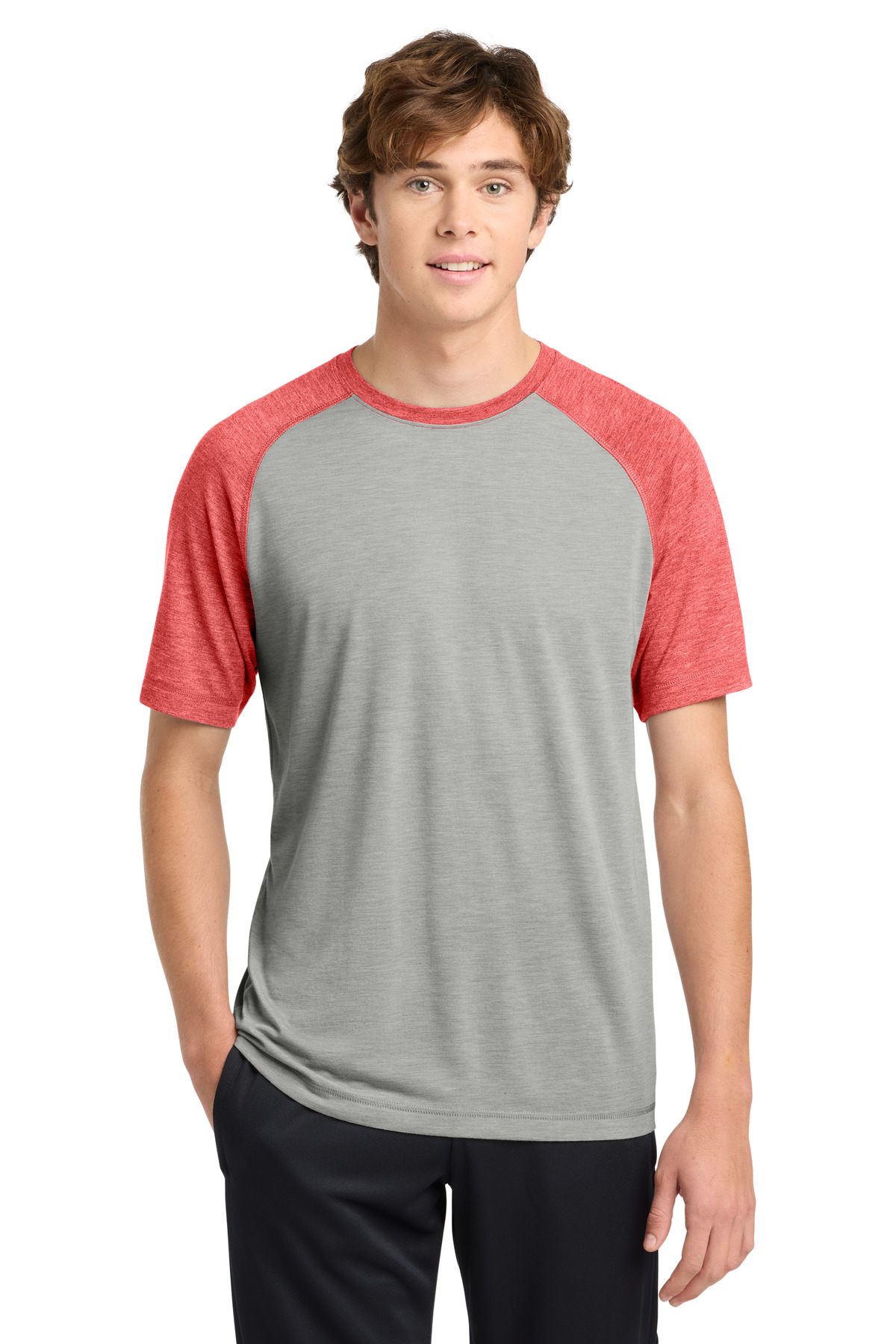 Sport-Tek PosiCharge Tri-Blend Wicking Raglan Tee. ST400 129