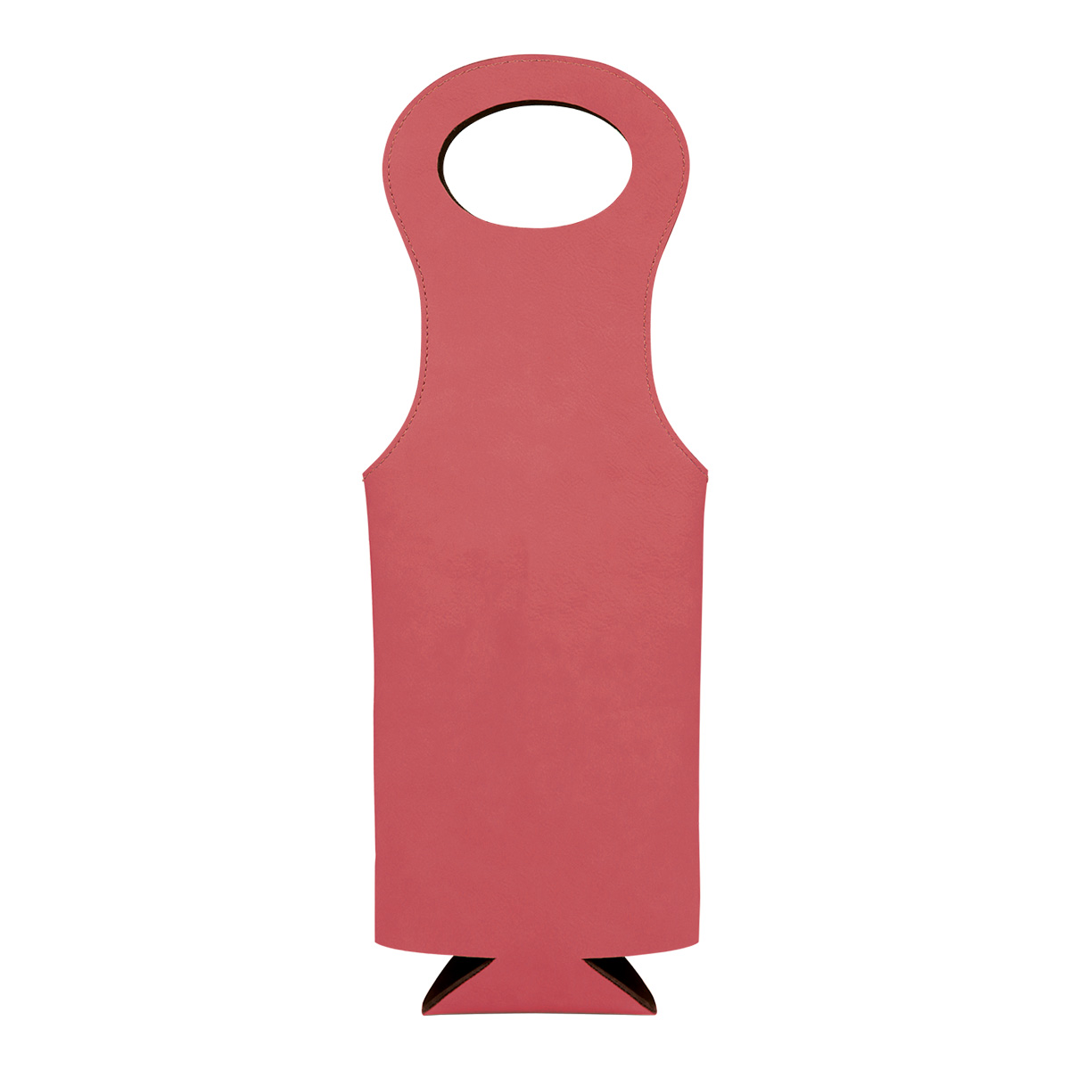 Pink Leatherette Wine Bag 3