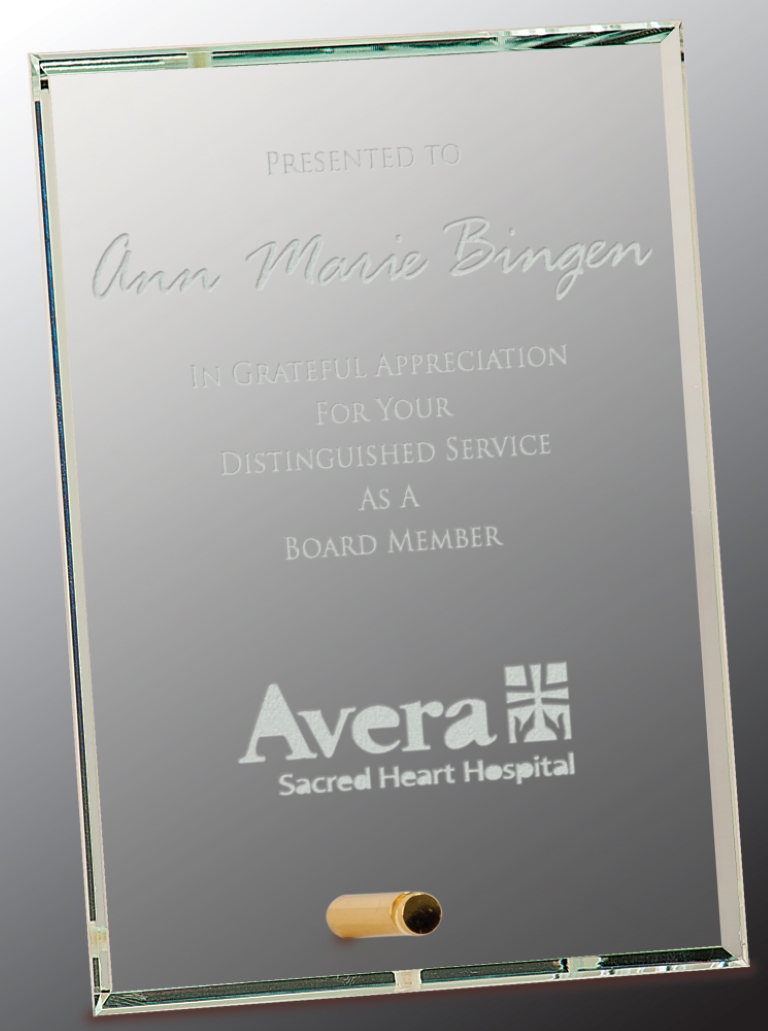 5" x 7" Clear Rectangle CrystalEdge Glass Award