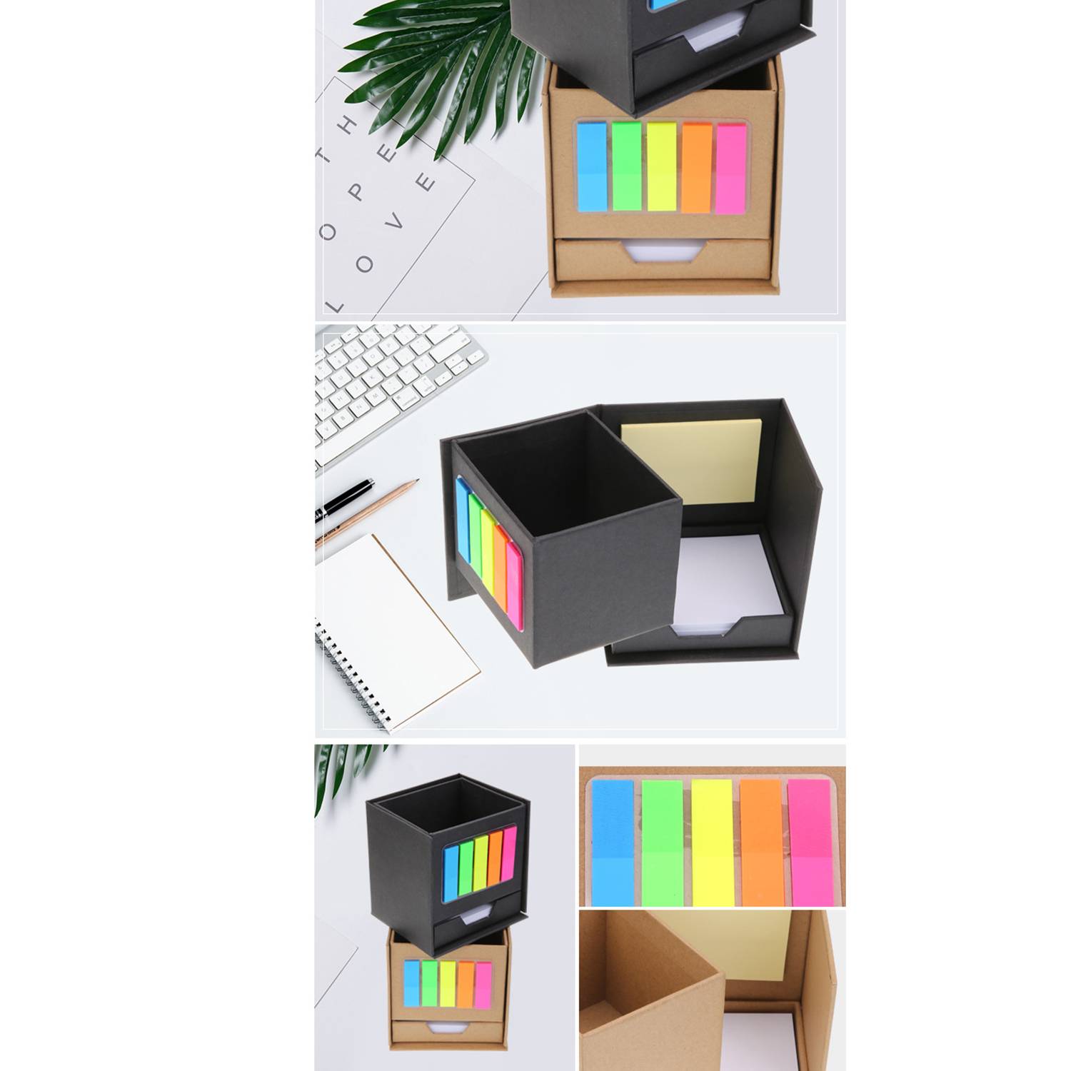 Multifunctional Folding Pen Holder Sticky Note Box 5