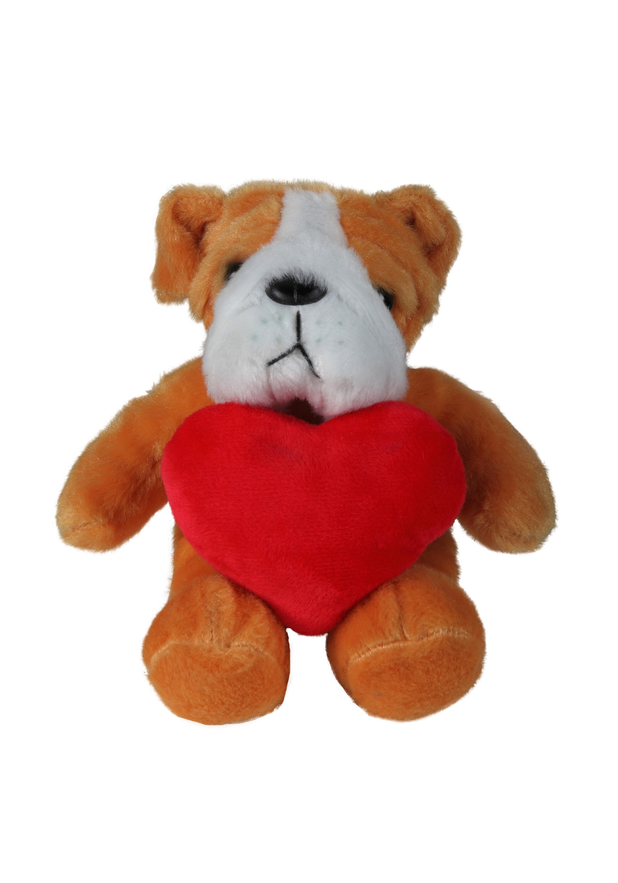 soft plush Bulldog with heart 2