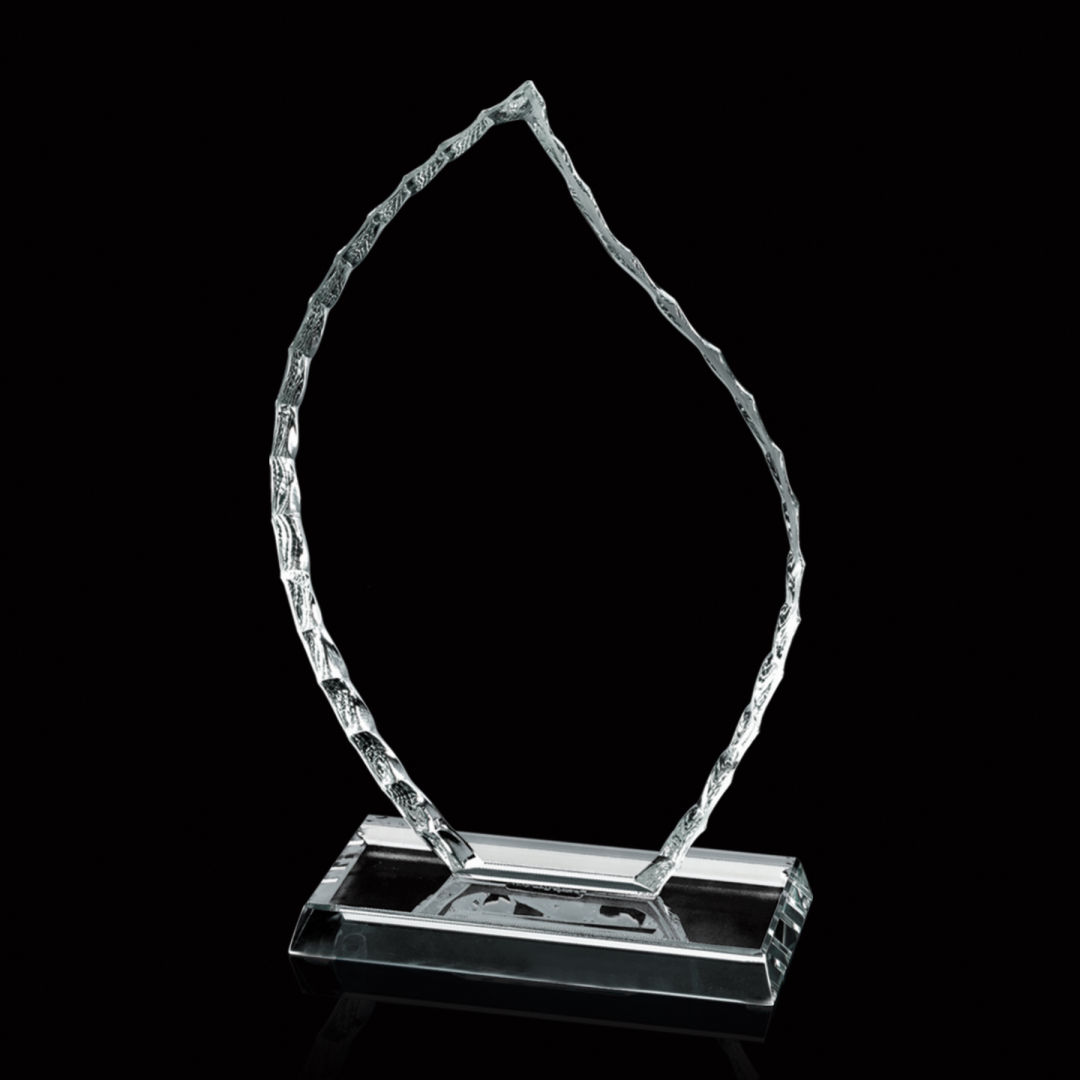 Iceberg Flame Award - Starfire, custom award with logo imprint 17
