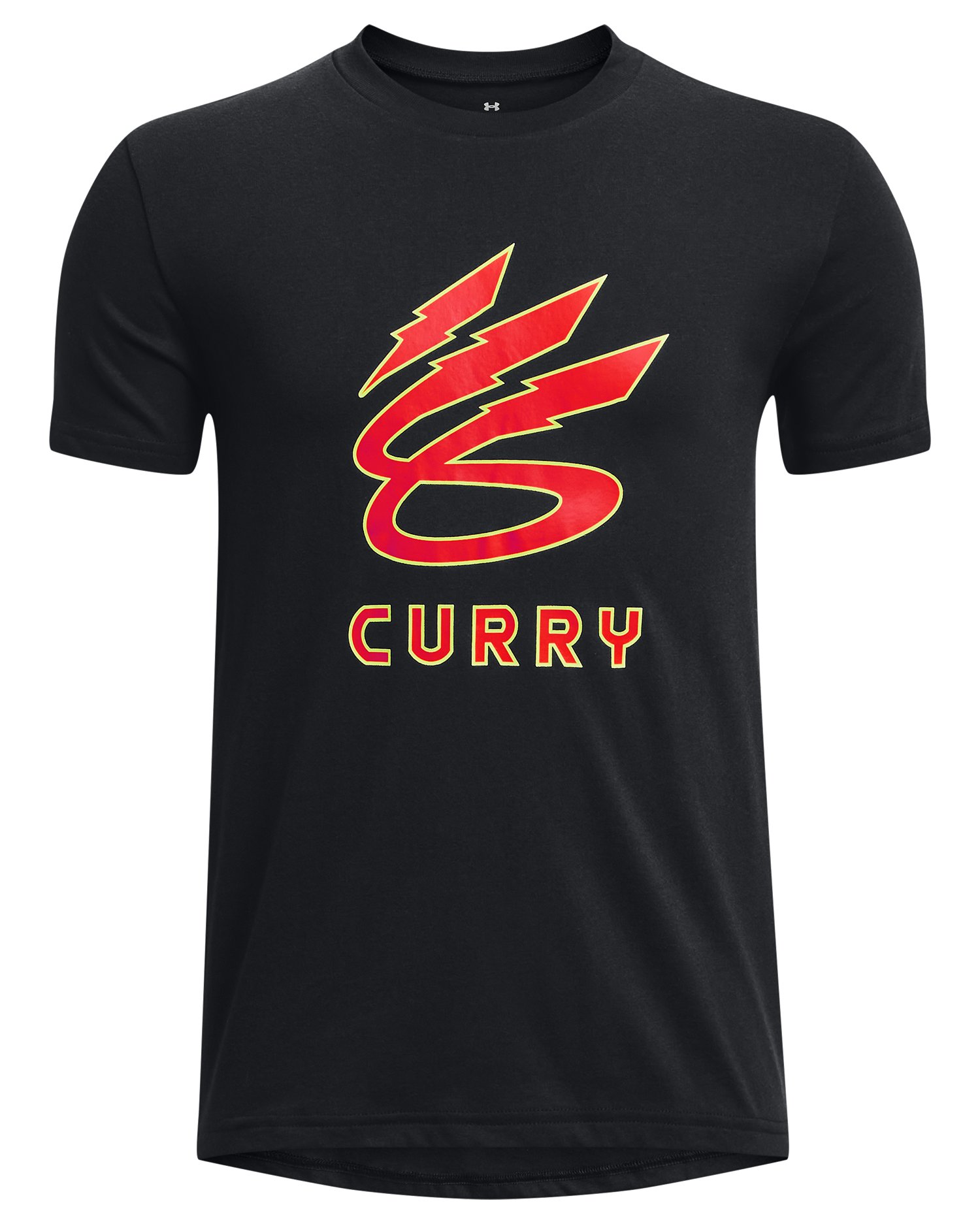 Curry Lightning Logo Boys' Short Sleeve 2
