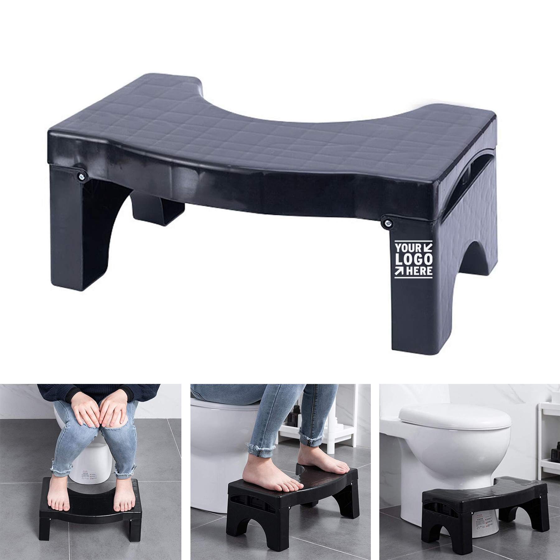 Adults and Kids Foldable Splicable Toilet Potty Step Poop Stool 2