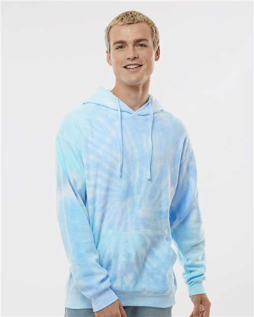 Unisex Tie-Dyed Cloud Inside-Out Fleece Hooded Sweatshirt - 8600 31