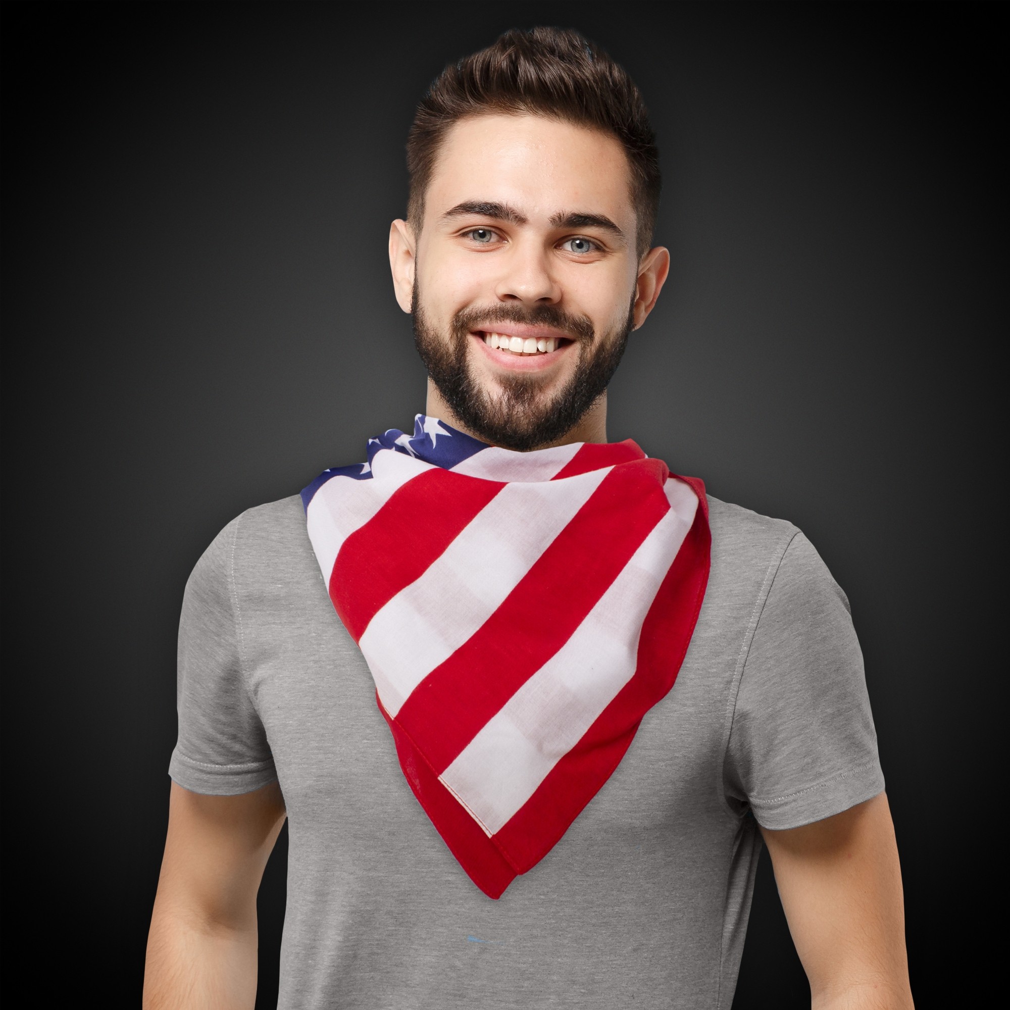 US Flag Bandana 22" x 22" 3