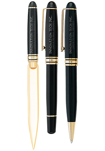 Danish-I Brass Letter Opener with GS Triple Pen Set 1