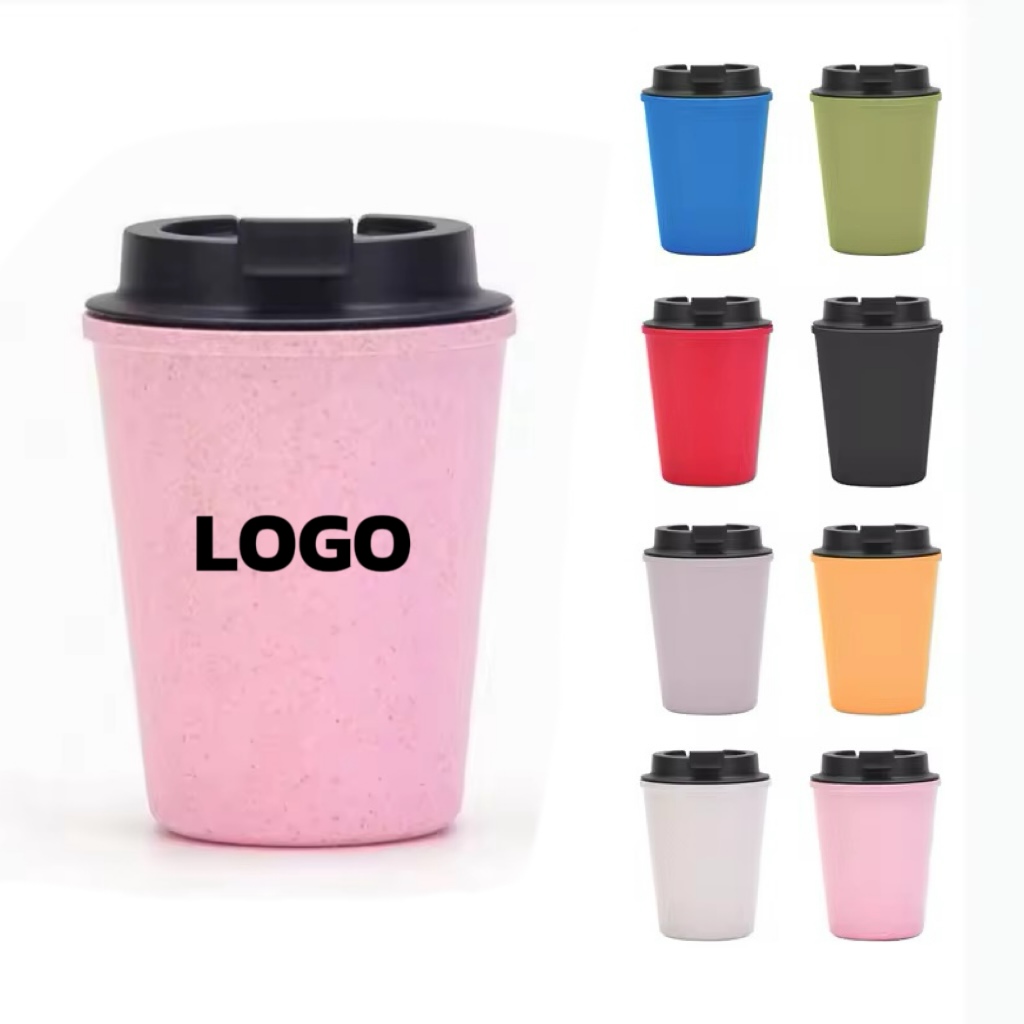 MOQ 10 pcs 12oz Wheat Straw Car Cup 3