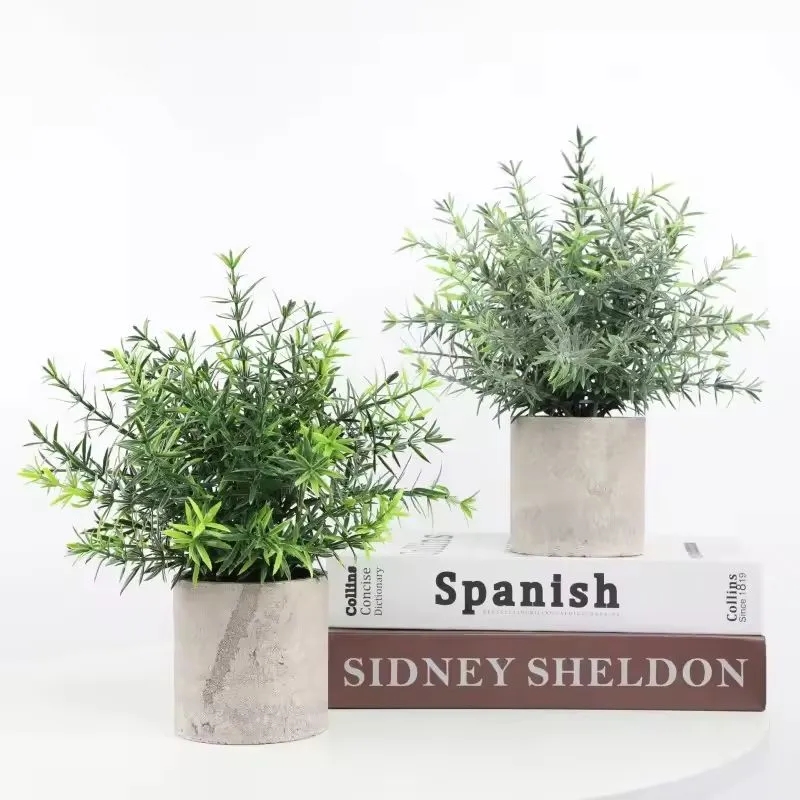 Mini Potted Fake Plants Artificial Small Eucalyptus For Home 2