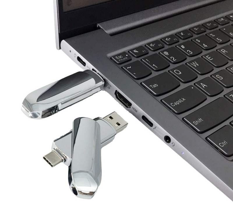 Electroplated Chrome Type-C USB Flash Drive 9
