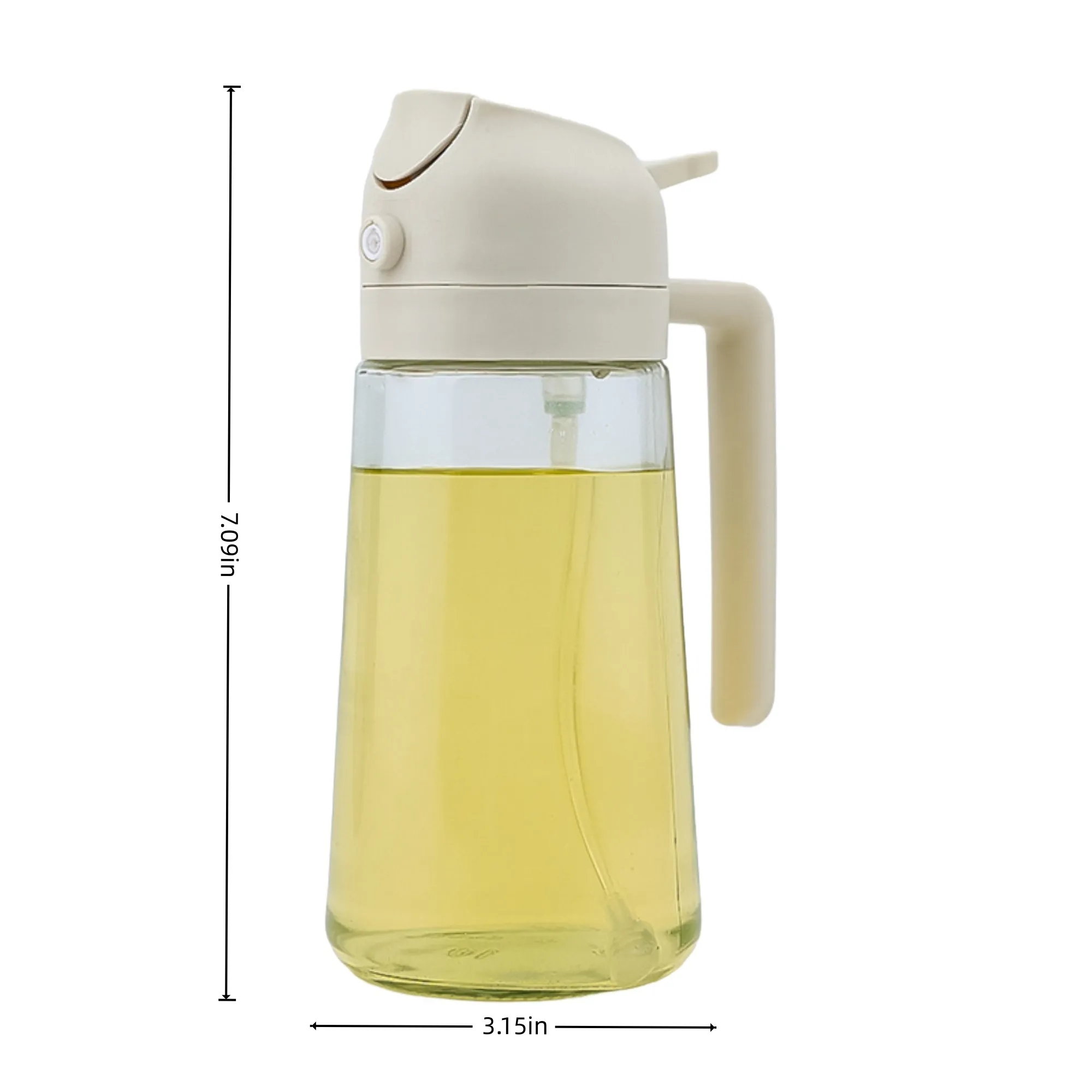 16 Ounce 2-In-1 Glass Kitchen Oil Dispenser Bottle 4